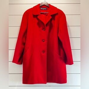 Vintage Herman Kay Red Wool Coat